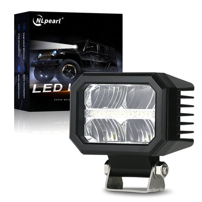 Nlpearl 4 Inch Led Work Light Bar off Road High Power Spotlights Motorcycle Offroad Driving for 4X4 ATV Car Truck Accessories